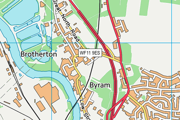 Coach Road Football Field map (WF11 9ES) - OS VectorMap District (Ordnance Survey)