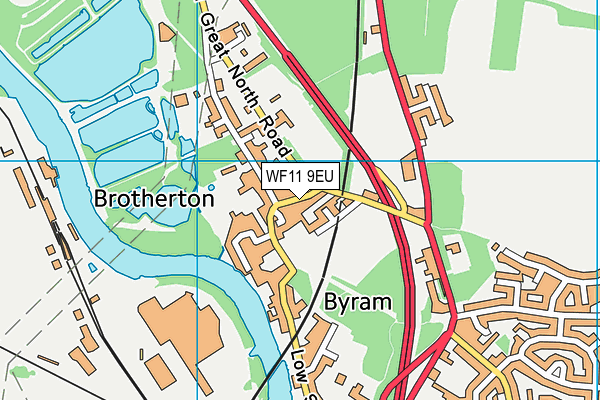 WF11 9EU map - OS VectorMap District (Ordnance Survey)