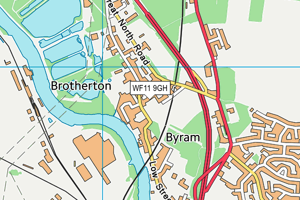 WF11 9GH map - OS VectorMap District (Ordnance Survey)