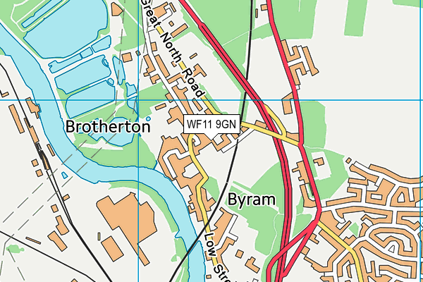 WF11 9GN map - OS VectorMap District (Ordnance Survey)