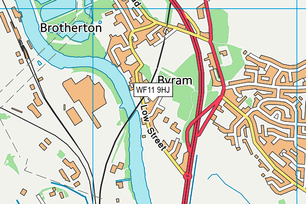 WF11 9HJ map - OS VectorMap District (Ordnance Survey)