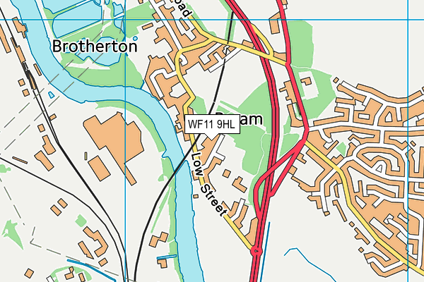 WF11 9HL map - OS VectorMap District (Ordnance Survey)