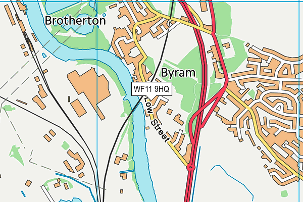 Brotherton and Byram Community Primary Academy map (WF11 9HQ) - OS VectorMap District (Ordnance Survey)