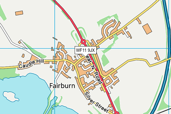 WF11 9JX map - OS VectorMap District (Ordnance Survey)