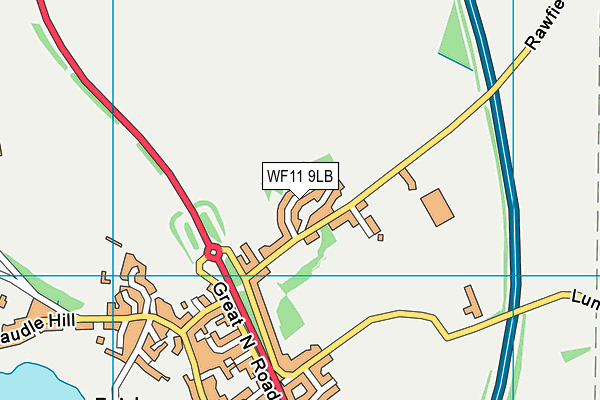 WF11 9LB map - OS VectorMap District (Ordnance Survey)
