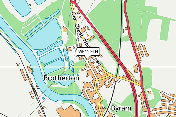 WF11 9LH map - OS VectorMap District (Ordnance Survey)