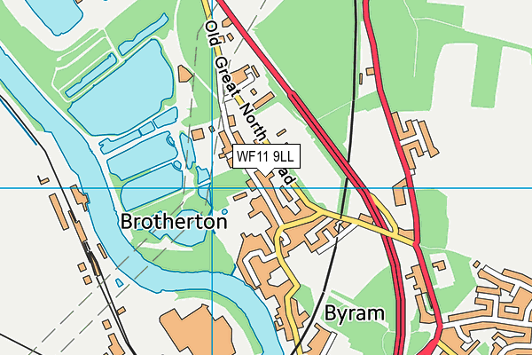 WF11 9LL map - OS VectorMap District (Ordnance Survey)