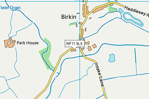 WF11 9LX map - OS VectorMap District (Ordnance Survey)