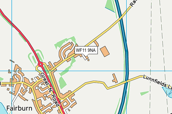 WF11 9NA map - OS VectorMap District (Ordnance Survey)