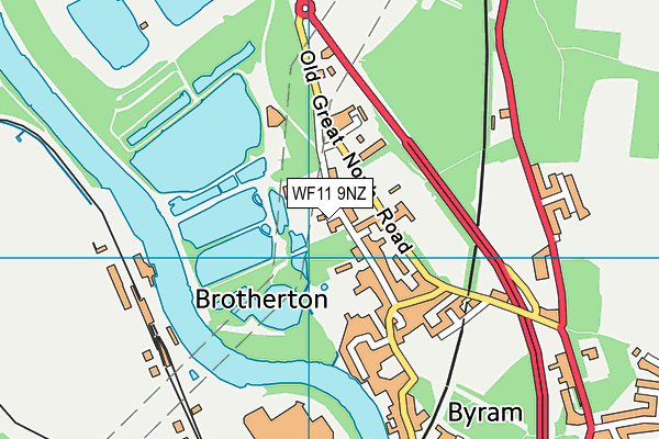 WF11 9NZ map - OS VectorMap District (Ordnance Survey)
