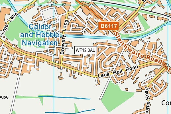 Lees Holme Park map (WF12 0AU) - OS VectorMap District (Ordnance Survey)