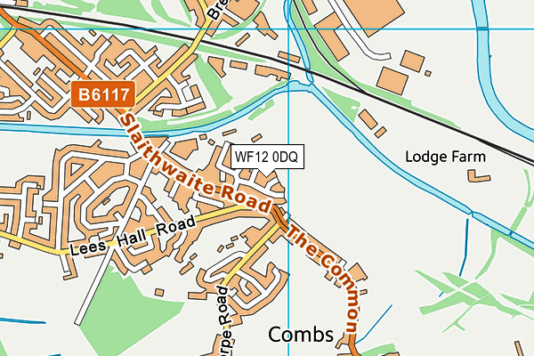 WF12 0DQ map - OS VectorMap District (Ordnance Survey)