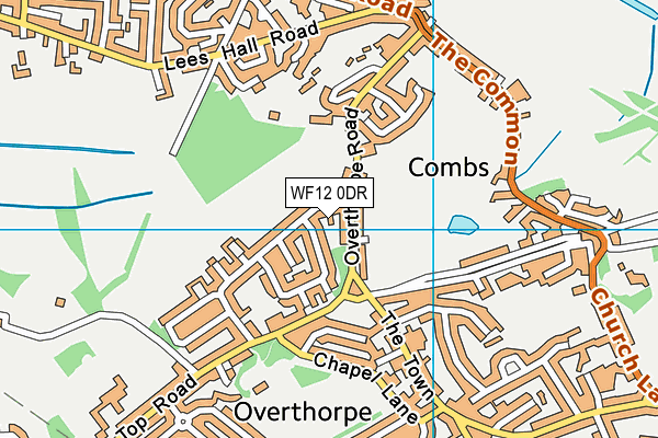 WF12 0DR map - OS VectorMap District (Ordnance Survey)