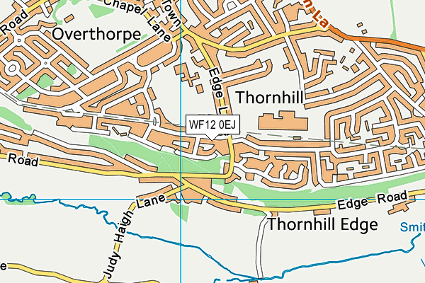 WF12 0EJ map - OS VectorMap District (Ordnance Survey)