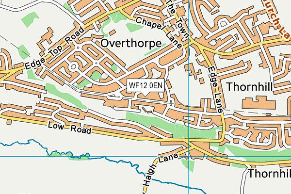 WF12 0EN map - OS VectorMap District (Ordnance Survey)