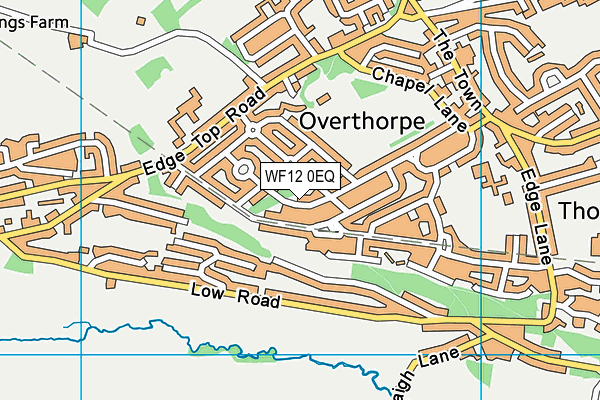 WF12 0EQ map - OS VectorMap District (Ordnance Survey)