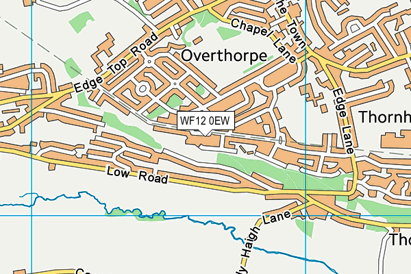 WF12 0EW map - OS VectorMap District (Ordnance Survey)