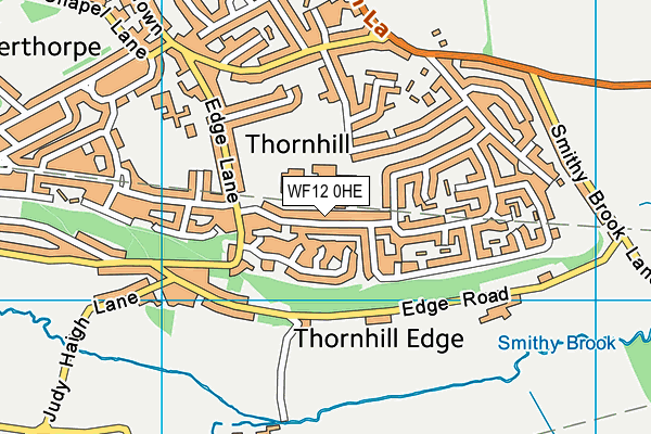 Thornhill Community Academy map (WF12 0HE) - OS VectorMap District (Ordnance Survey)