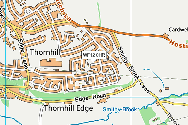 WF12 0HR map - OS VectorMap District (Ordnance Survey)