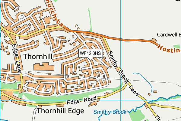 WF12 0HS map - OS VectorMap District (Ordnance Survey)