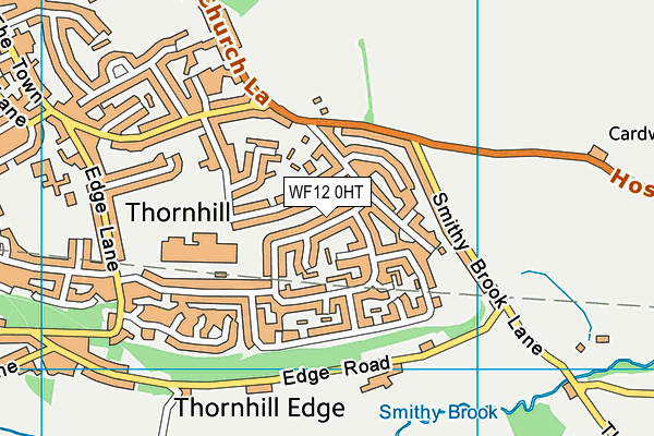 WF12 0HT map - OS VectorMap District (Ordnance Survey)