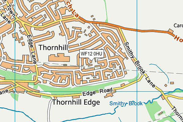 WF12 0HU map - OS VectorMap District (Ordnance Survey)