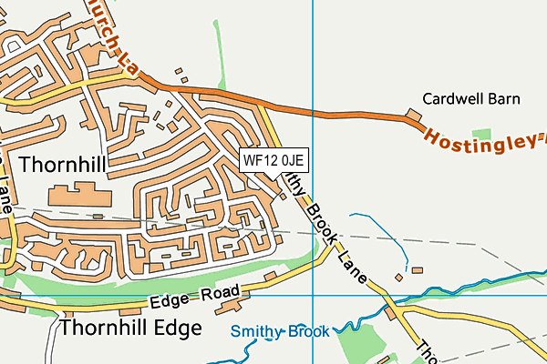 WF12 0JE map - OS VectorMap District (Ordnance Survey)