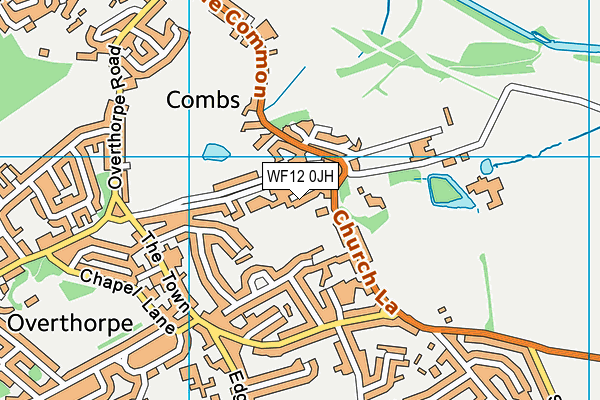 WF12 0JH map - OS VectorMap District (Ordnance Survey)