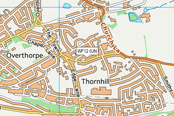 WF12 0JN map - OS VectorMap District (Ordnance Survey)