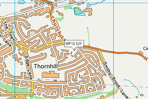 WF12 0JY map - OS VectorMap District (Ordnance Survey)