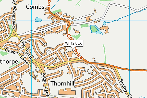 WF12 0LA map - OS VectorMap District (Ordnance Survey)