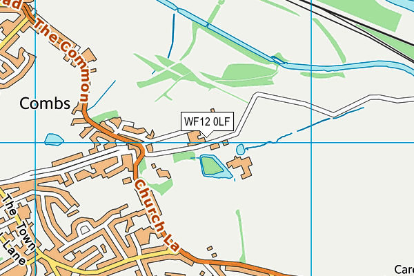 WF12 0LF map - OS VectorMap District (Ordnance Survey)