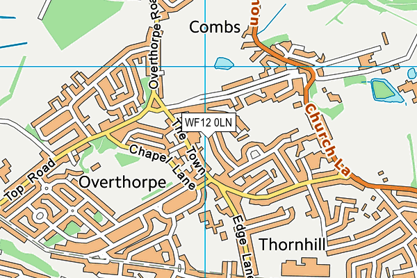 WF12 0LN map - OS VectorMap District (Ordnance Survey)