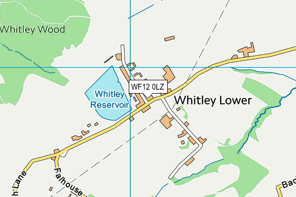 WF12 0LZ map - OS VectorMap District (Ordnance Survey)