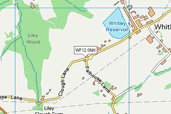 WF12 0NH map - OS VectorMap District (Ordnance Survey)