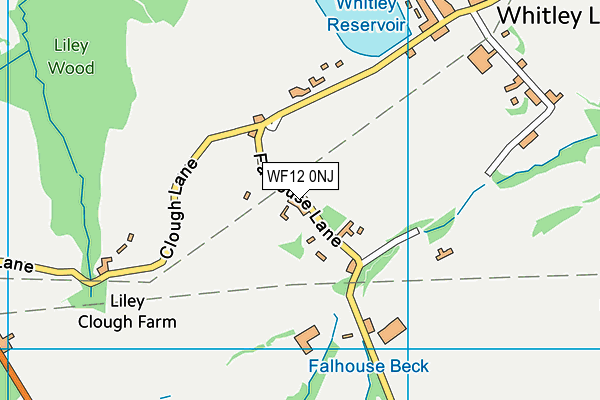 WF12 0NJ map - OS VectorMap District (Ordnance Survey)
