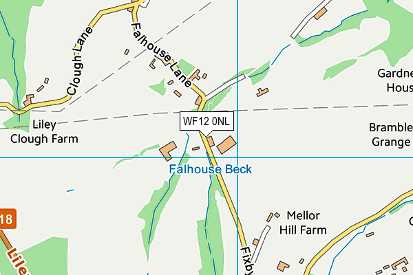 WF12 0NL map - OS VectorMap District (Ordnance Survey)