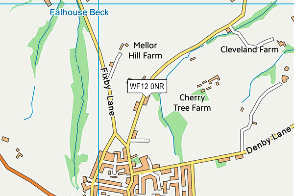 WF12 0NR map - OS VectorMap District (Ordnance Survey)