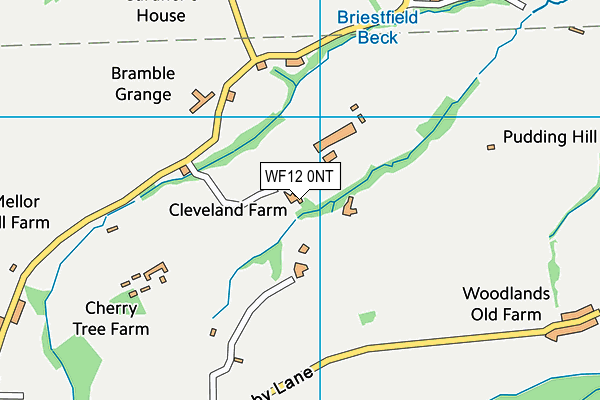 WF12 0NT map - OS VectorMap District (Ordnance Survey)