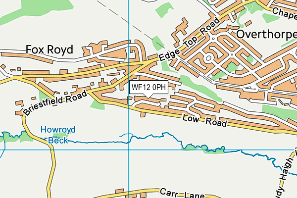 WF12 0PH map - OS VectorMap District (Ordnance Survey)