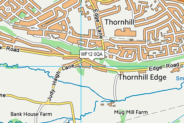 WF12 0QA map - OS VectorMap District (Ordnance Survey)