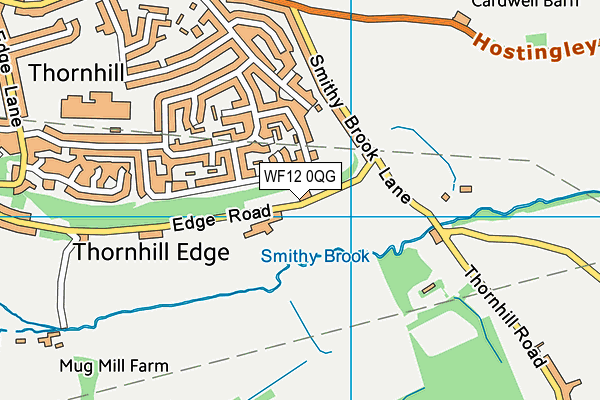 WF12 0QG map - OS VectorMap District (Ordnance Survey)