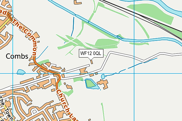 WF12 0QL map - OS VectorMap District (Ordnance Survey)