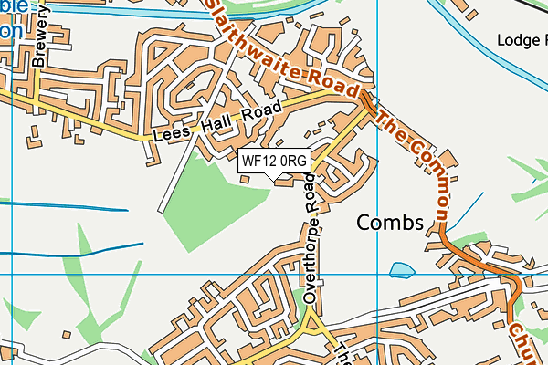 WF12 0RG map - OS VectorMap District (Ordnance Survey)