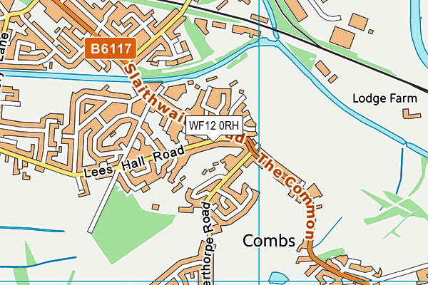 WF12 0RH map - OS VectorMap District (Ordnance Survey)