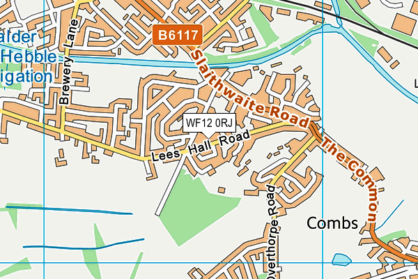 WF12 0RJ map - OS VectorMap District (Ordnance Survey)