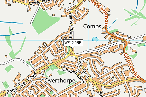 WF12 0RR map - OS VectorMap District (Ordnance Survey)