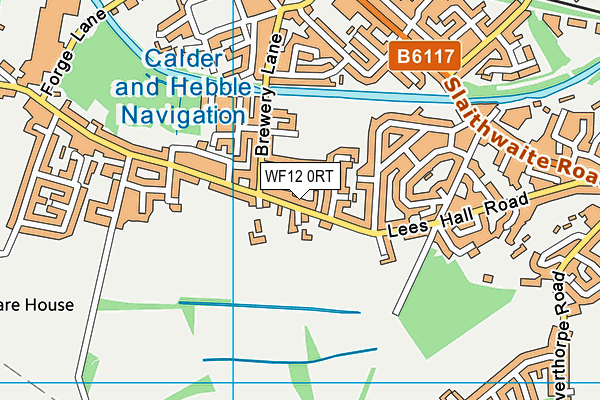 WF12 0RT map - OS VectorMap District (Ordnance Survey)