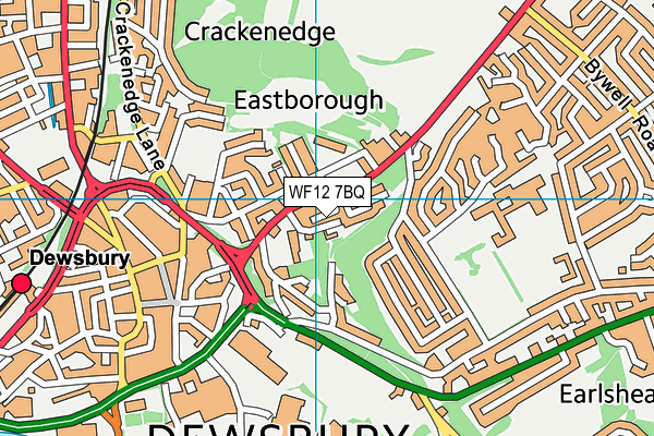 WF12 7BQ map - OS VectorMap District (Ordnance Survey)