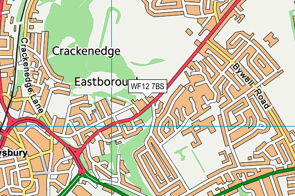 WF12 7BS map - OS VectorMap District (Ordnance Survey)